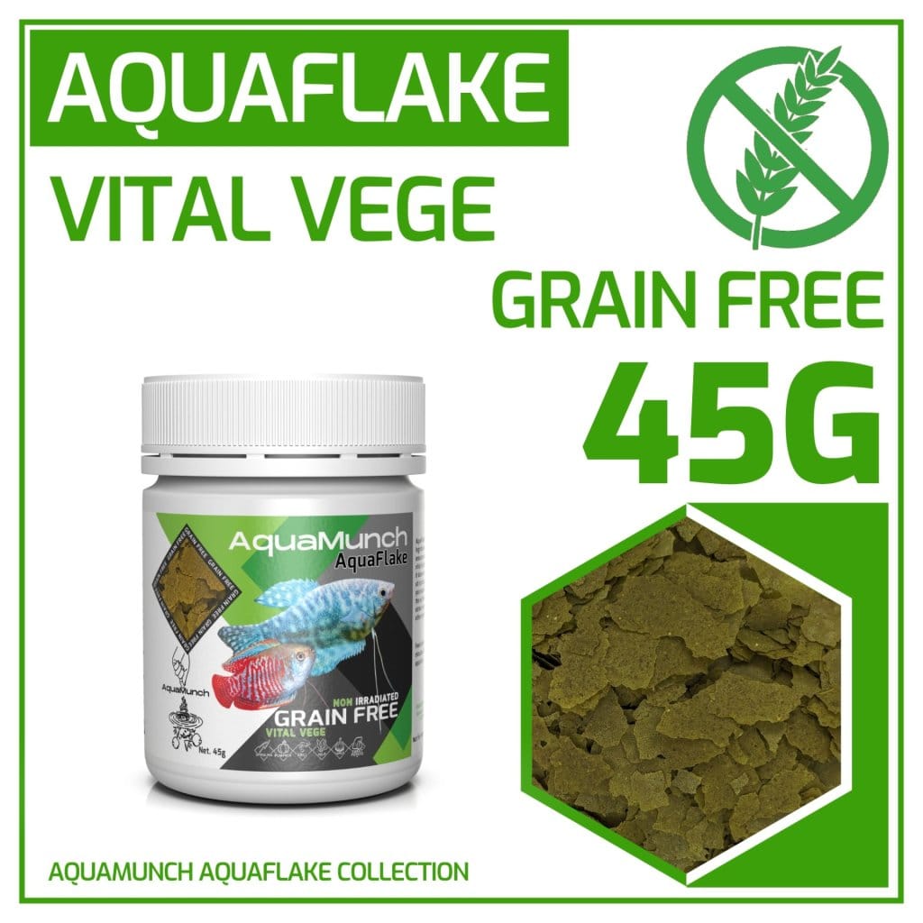 AquaMunch AquaFlake Vital Vege Flake 45g packaging