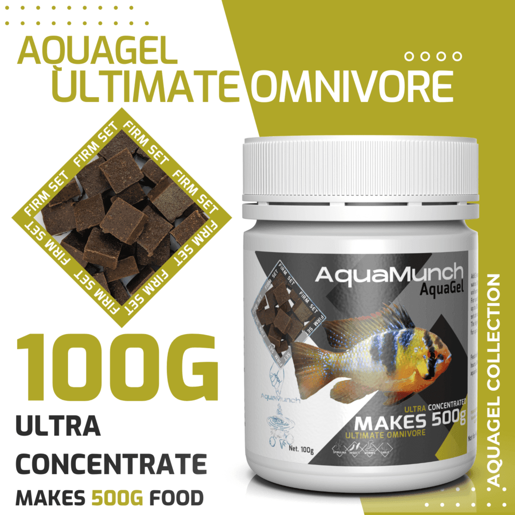 AquaMunch AquaGel Ultimate Omnivore 100g "Makes 500g" packaging