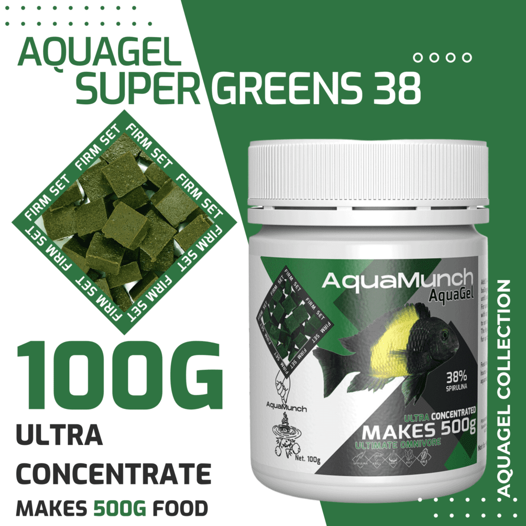 AquaMunch AquaGel Super Greens 100g "Makes 500g" packaging