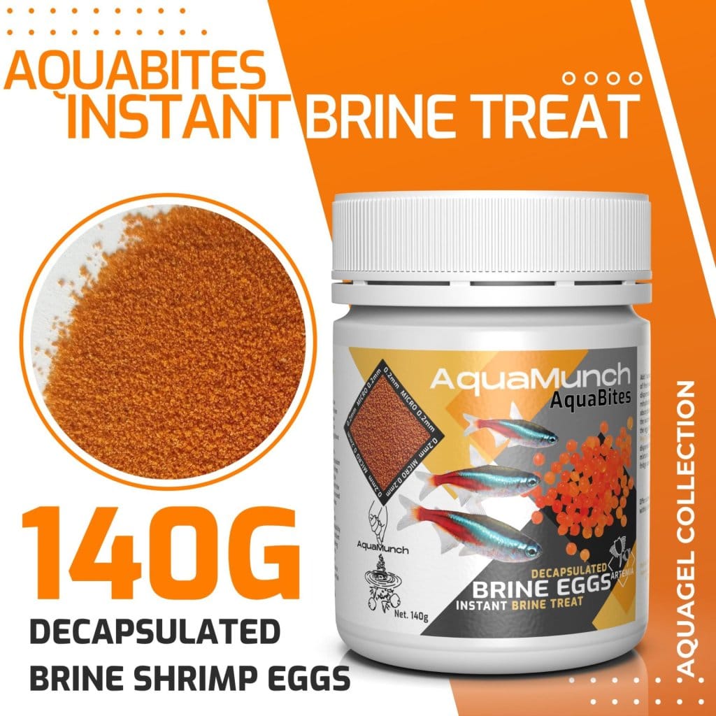 AquaMunch AquaBites Decapsulated Brine Shrimp Eggs packaging